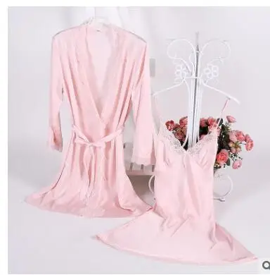 

1931 Sexy Women Lace Silk Satin Kimono Bathrobe Nightgown robe Sets Half Sleeve Lingerie Pajamas Sleepwear lounge female Nightwe