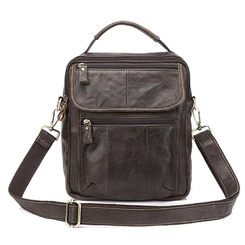 

Mva Leather Shoulder Bag Casual Business Handbag Vintage Briefcase Fashion Diagonal Package Leather Bag