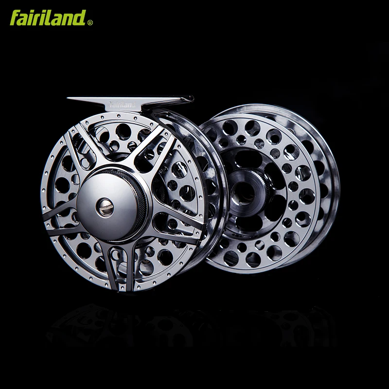

Fly fishing reel with spare spool 80mm(3/4) 2BB+1RB precision machined premier combo aluminum fly fishing reel set fish wheel