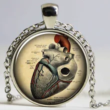 High Quality Brand Minecraft Goth Necklace Colares Femininos, Anatomical Heart Gothic Necklace, Steampunk Anatomy Jewelry