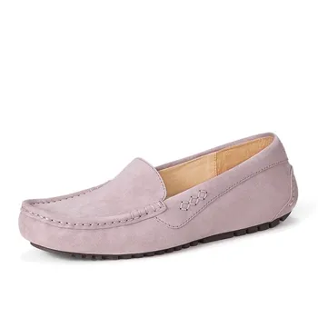 

2018 Casual Shoes Women Flat Loafers Slip On Flats Genuine Leather Shoes For Women Comfortable Moccasins Femal Driving Footware