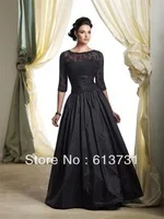 Wholesale - Lace Bolero 2013 Sexy Sweetheart Black Taffeta Ruffles A Line Mother Of The Bride Dresses 113951