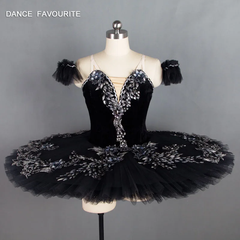 

B18034 Black Swan Odile Professional Ballet Tutu Girl & Women Stage Performance Dance Costume Ballet Tutu