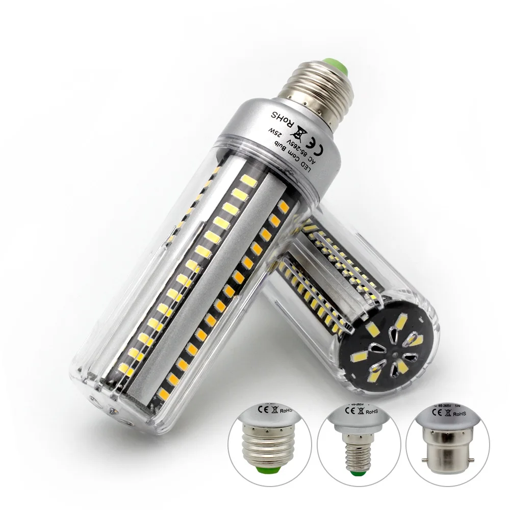 Светодиодная лампа SMD 5736 супер яркая 5 Вт 7 9 12 15 20 25 E27 E14 B22 85 265 в умная IC без
