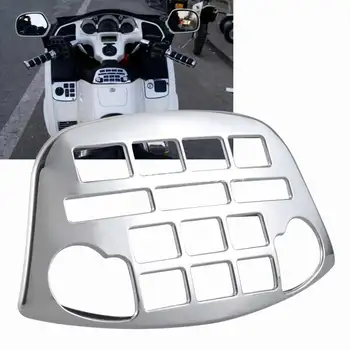 

Fairing Control Radio Accent Panel Trim Chrome Decoration Cover For 2001-2011 Honda GoldWing 1800 GL1800 25-30