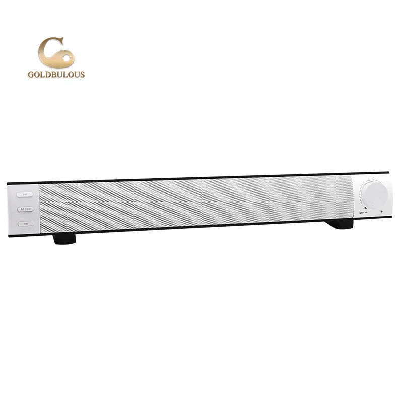Goldbulous Портативный Soundbar Bluetooth Динамик 10 Вт бас аудио 3D стерео звук плеера