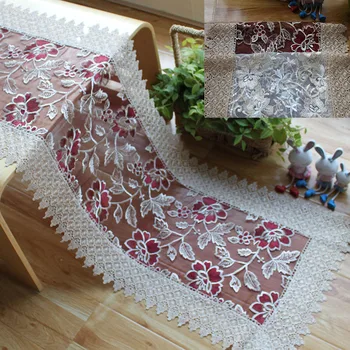 

2019 Vintage Embroidered Lace Rectangular Tablecloth For Wedding Party Event Banquet Home Table Decoration Supply Table Cover