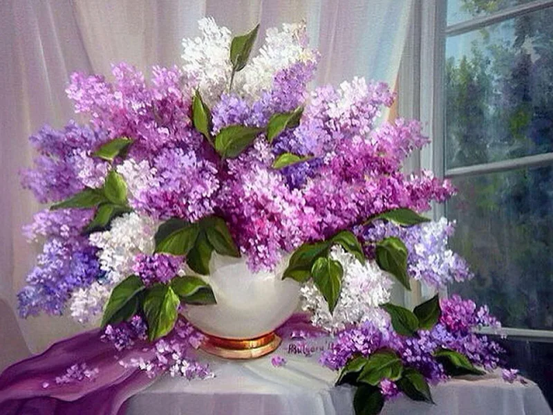 

5D DIY Diamond Painting Gypsophila Mosaic Cross Stitch Full Round Drill Diamond Embroidery Sticker Decor Paintings Flowers