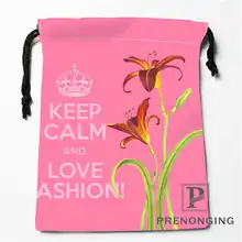 Изготовленные на заказ сумки на шнурке с лилиями, модные сумки для хранения в путешествиях, мини сумка для плавания, походов, игрушек, размер 18x22 см#171203-6-9