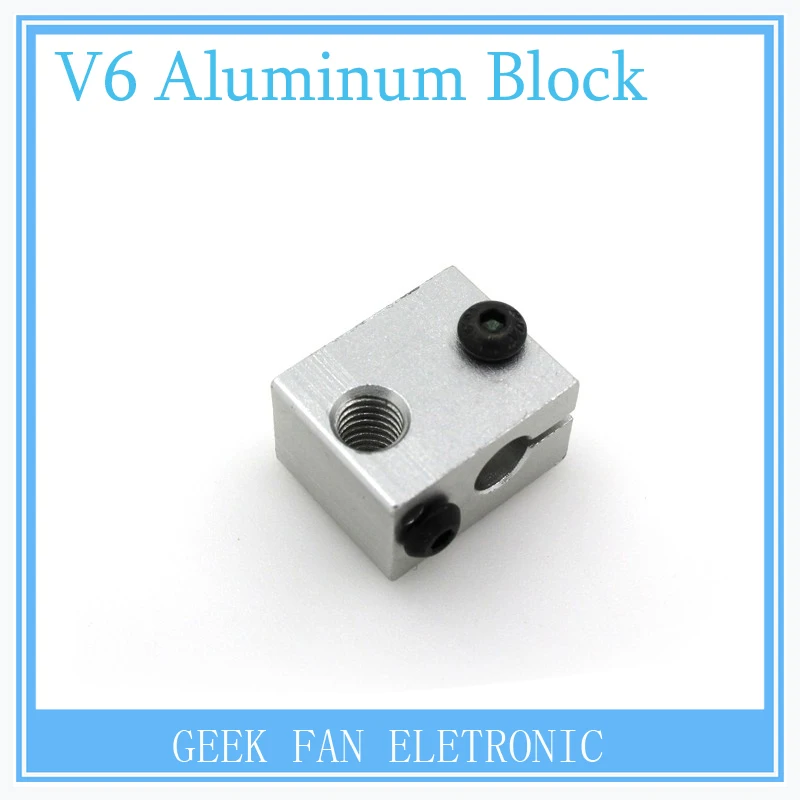 

Aluminium Heat Block for 3D V6 J-head 3D Printer,RepRap Makerbot MK7/MK8 Extruder 20mm*16mm*12mm C204