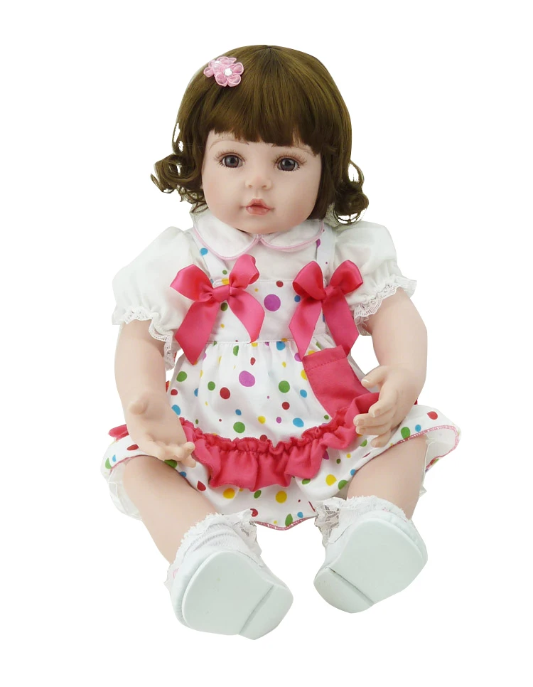 

Pursue22"/56 cm New Arrival Princess Reborn Bebe Doll Fashion Hair Silicone Limbs Cotton Body Best Gift For Girl Early Education