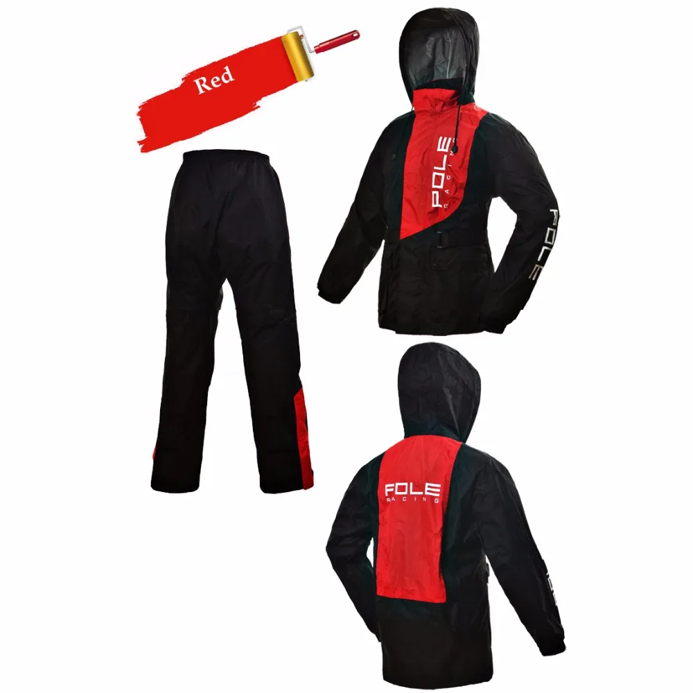 Pole Motorcycle Raincoat Rain Gear Suit include Waterproof Jacket Pants Impermeable Rain Cover for Outdoor Sports Fishing Riding