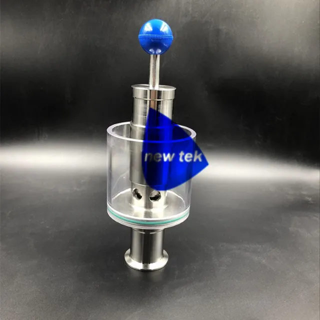 

Straight 1.5 in. (OD 50.5mm) Tri Clamp Spunding Valve SS304 Variable Pressure Relief Valve 2.2 bar