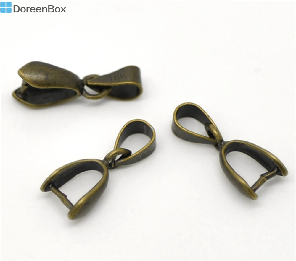 Doreen Box прекрасные античные бронзовые зажимные бусины 17x7 мм (5/8 &quotx1/4&quot) Продано в