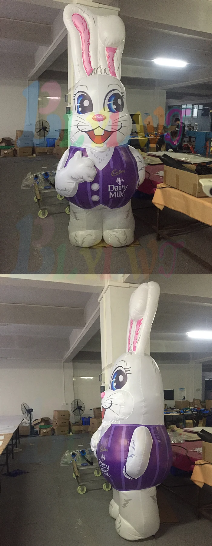 3 м Высокое надувные Пасхальный кролик гигантский напольная декоративная надувной кролик модель, надувные кролик
