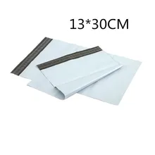 Hot Sale 10Pcs/Lot 13x30cm Courier Mailer Storage bag White Poly Self-seal Mail Express Courier Bag Organizer YA707