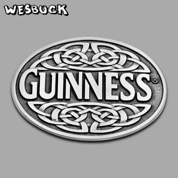 

WesBuck Brand High quality Guinness Belt Buckle Oval Metal Men Women Jeans accessories buckle With PU Belt Holiday gifts