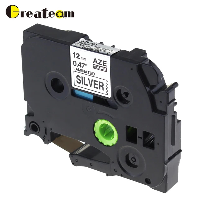Special Price Greateam 1pcs TZe-931 Compatible Brother P-Touch TZ931 TZe931 Black on Silver Label Tape for PT-9700 Label Makers 12mm Special Price Greateam 1pcs TZe-931 Compatible Brother P-Touch TZ931 TZe931 Black on Silver Label Tape for PT-9700 Label Makers 12mm