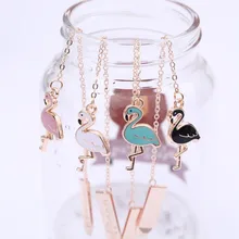 1 шт. в форме милой птички Фламинго металлический зажим подвеска Закладка Студенческая Закладка школьные канцелярские принадлежности Escolar Papelaria канцелярские принадлежности