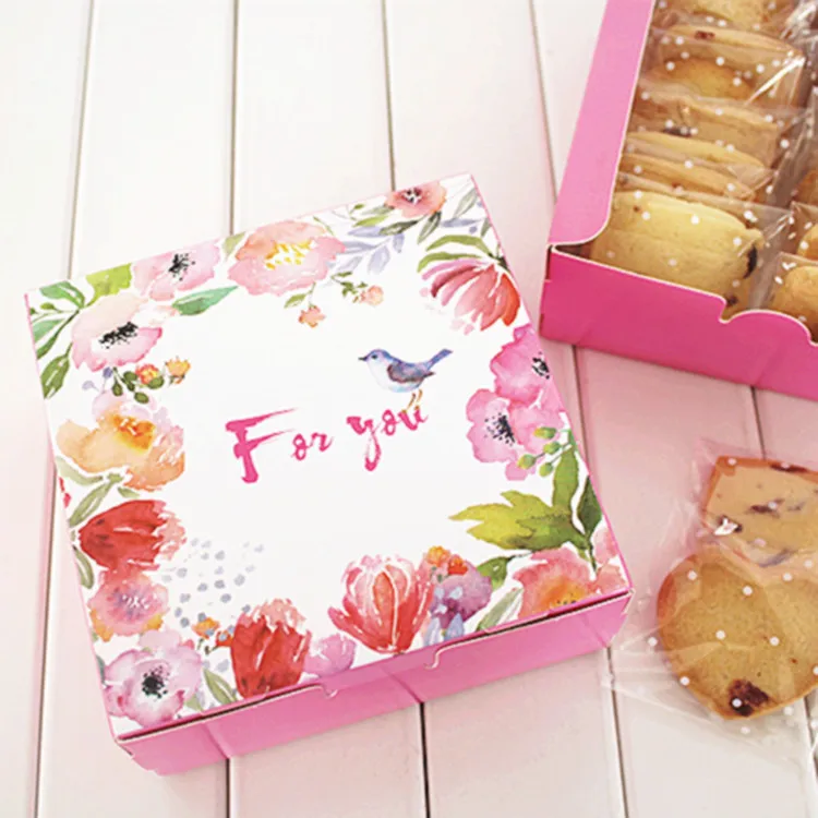 12 12 4 5cm 10pcs pink bird srping design paper box gift christmas wrap storage container