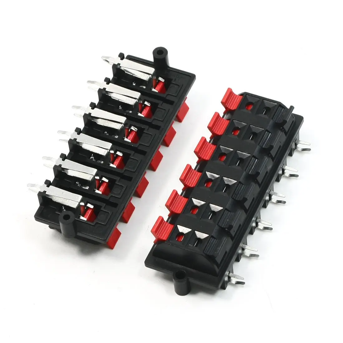 IMC Hot 2PCS Double Row Red Black 12 Pin 12 in Jack Speaker Terminals