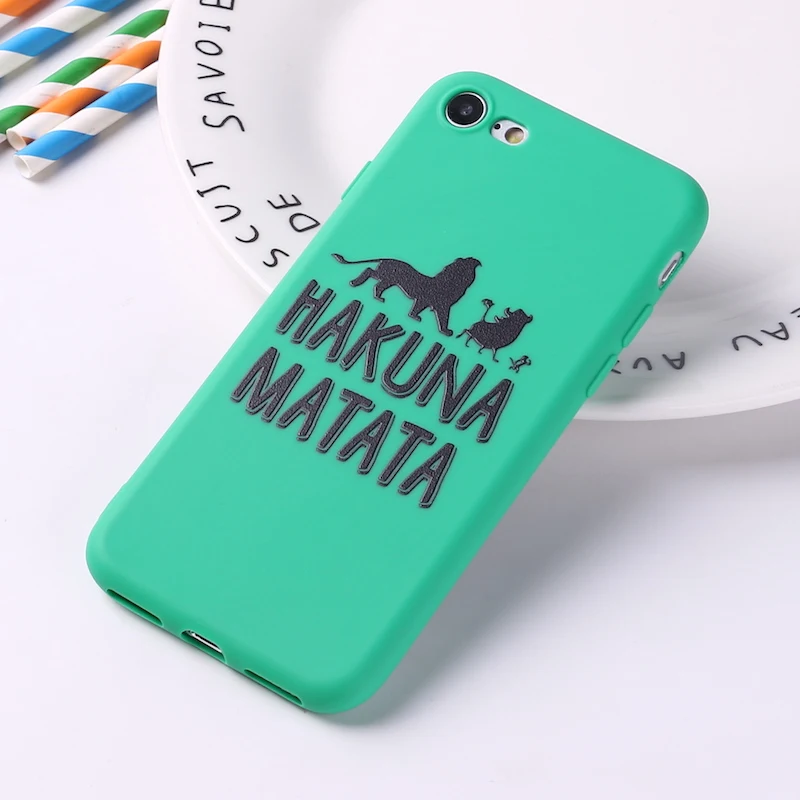 Для iPhone 11 Pro 6S 5S SE 8 8Plus X 7 7Plus XS Max мягкий силиконовый матовый чехол Fundas Coque Cover Lion King Pumba Hakuna Matata - Цвет: 7