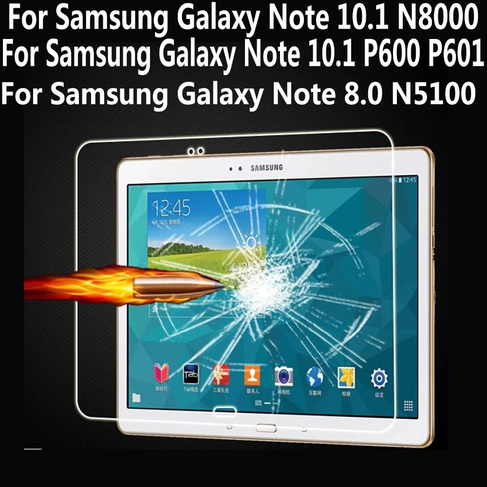 Tempered Glass for Samsung Galaxy Note 10.1 2014 Edition P600 P601 P605 N8000 800 8.0 510 8 3G&ampWIFI Tablet Screen Protector | Компьютеры