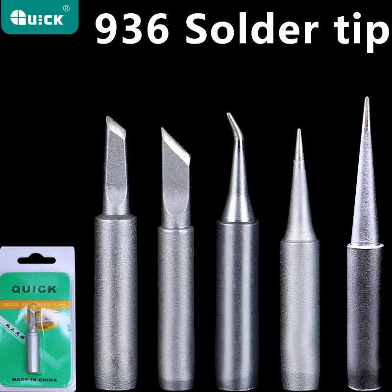

Original QUICK 936 Soldering Iron Tips Lead-free Iron Tip 900M 936A 969A 960-K I SK IS 3C 2.4D Rework Station tool kit