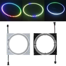 CLAITE WS2812B 45 Bits 5050 RGB DIY LED Module Strip Ring Lamp Light with Integrated Drivers Board DC5V Circle Development Board