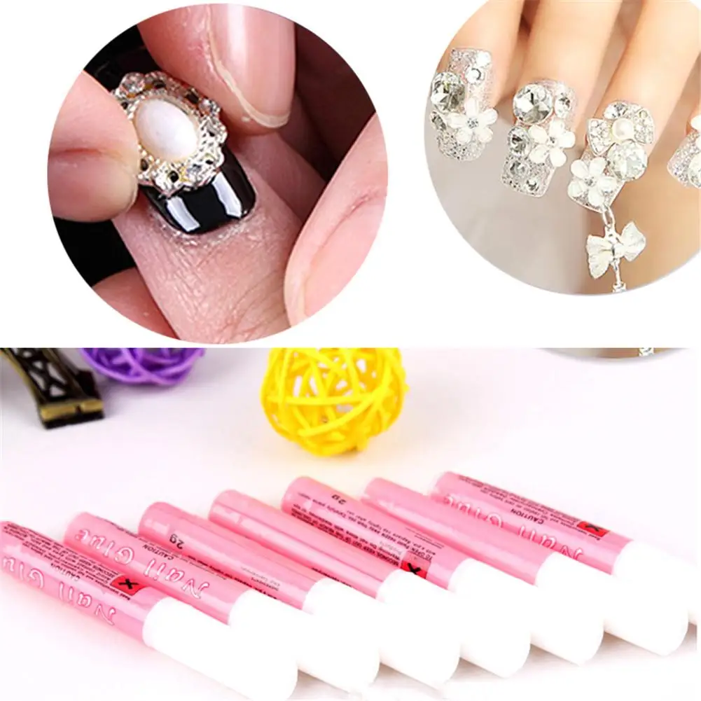 

10Pcs /Set Mini Beauty Nail Glue False Art Decorate Tips Acrylic Glue Nail Accessories 2g False Nail Extension Glue