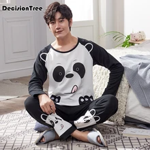 Мужская одежда для сна, пижамы, одежда для сна, рубашки и штаны с героями мультфильмов, хлопковые комплекты домашней одежды