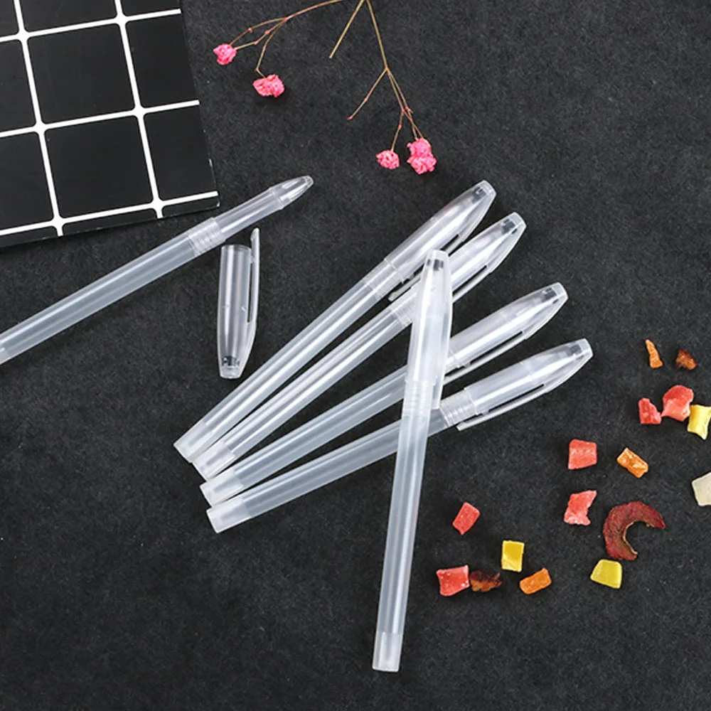 

10PCs/Set New Gel Pen Shell Transparent Ballpoint Pen Cover Simple Style Pen Shell Cover