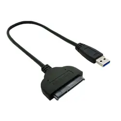 USB 3,0 до 2,5 дюйма SATA II кабель адаптера жесткого диска (черный)