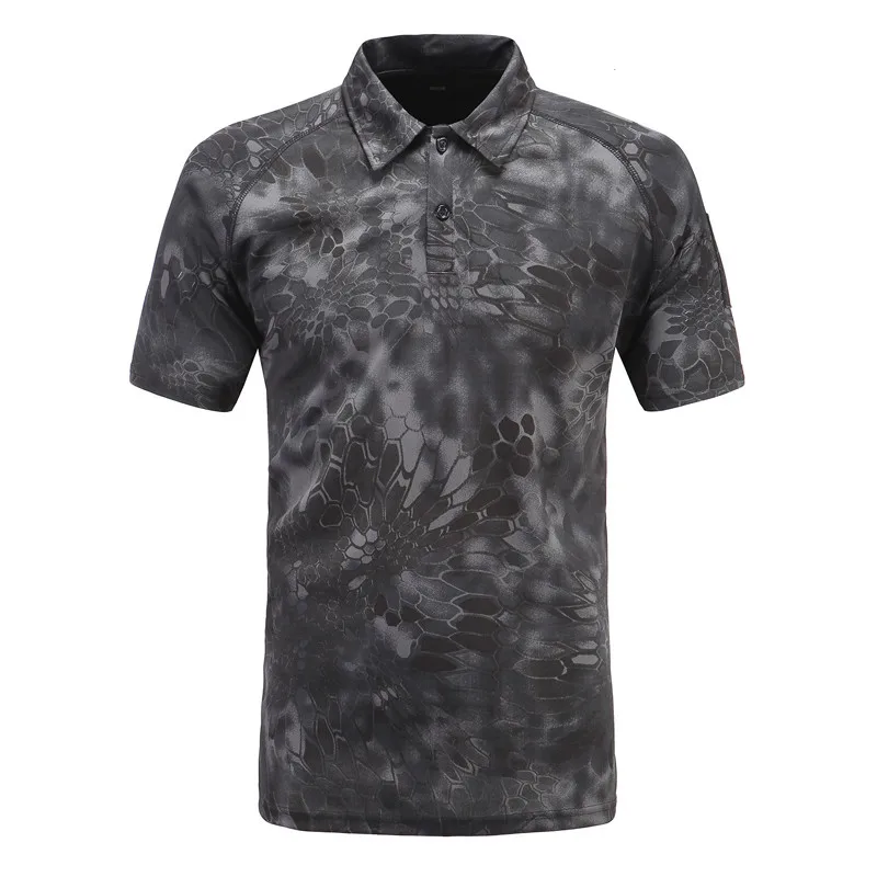 Preise Military Camouflage Polo Shirt Kurzarm Shirt Neue 2019 Sommer Casual Armee Kampf Atmungsaktiv Taktische Quick Dry Polo Shirt