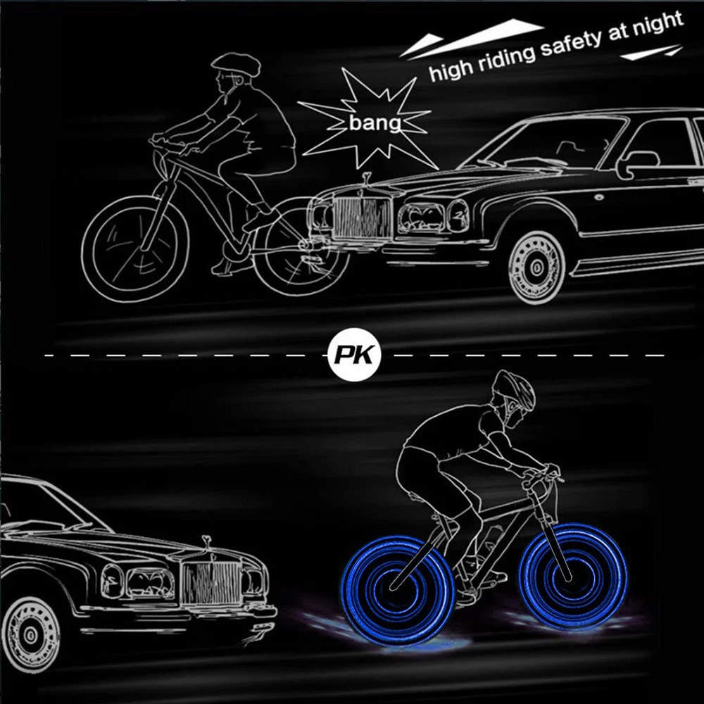 Discount Waterproof 20LED bicycle spoke light 6 color string night riding decorative lights safety warning lights bicycle accessories 7