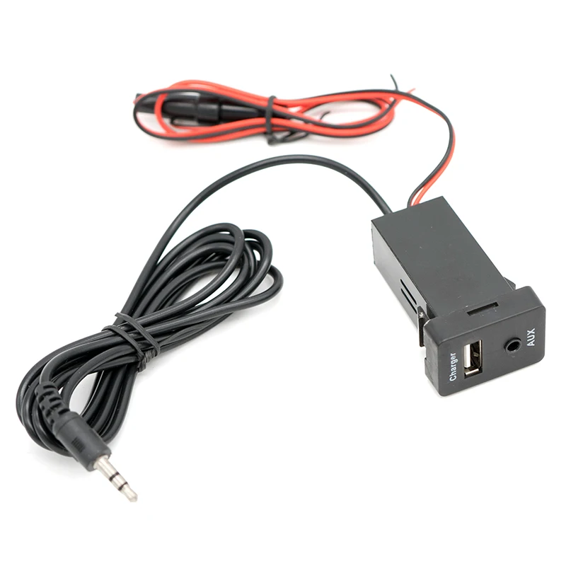 Автомобильный интерфейс USB зарядное устройство разъем адаптера и Aux аудио вход