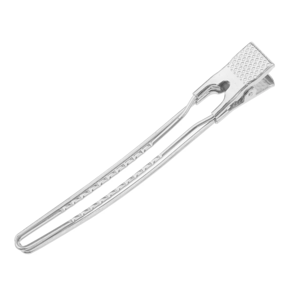 Lot 20pcs Section Hairdressing Tools Hair Salon Pin Curl Clips Clamps Aluminum- Silver/Gold