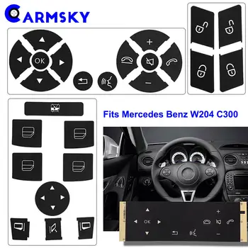 

ARMSKY Window & Door Lock & Steering Wheel Button Sticker Replacement Set for Benz 08-14 C300 Decal