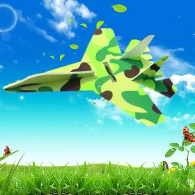 

Assembled Aircraft Model Hand-Made Material Foam Hand Throwing Aircraft Technology Small Invention Children Outdoor Toy