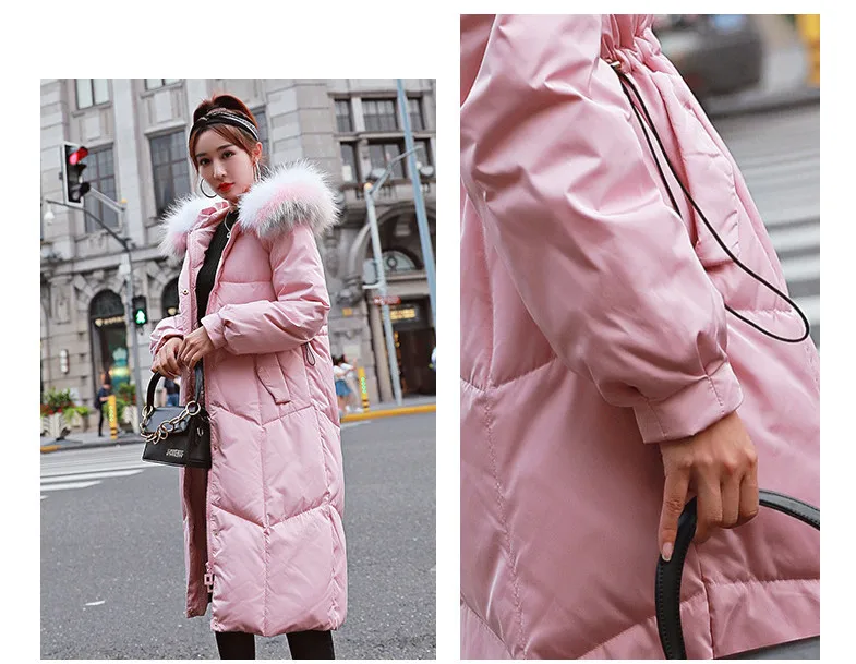 2018 Women Winter Parkas Long Jackets And Coats Adjustable Waist Female Thick Warm Coats Overknee Padded Outwear Jacket AS040 (4)