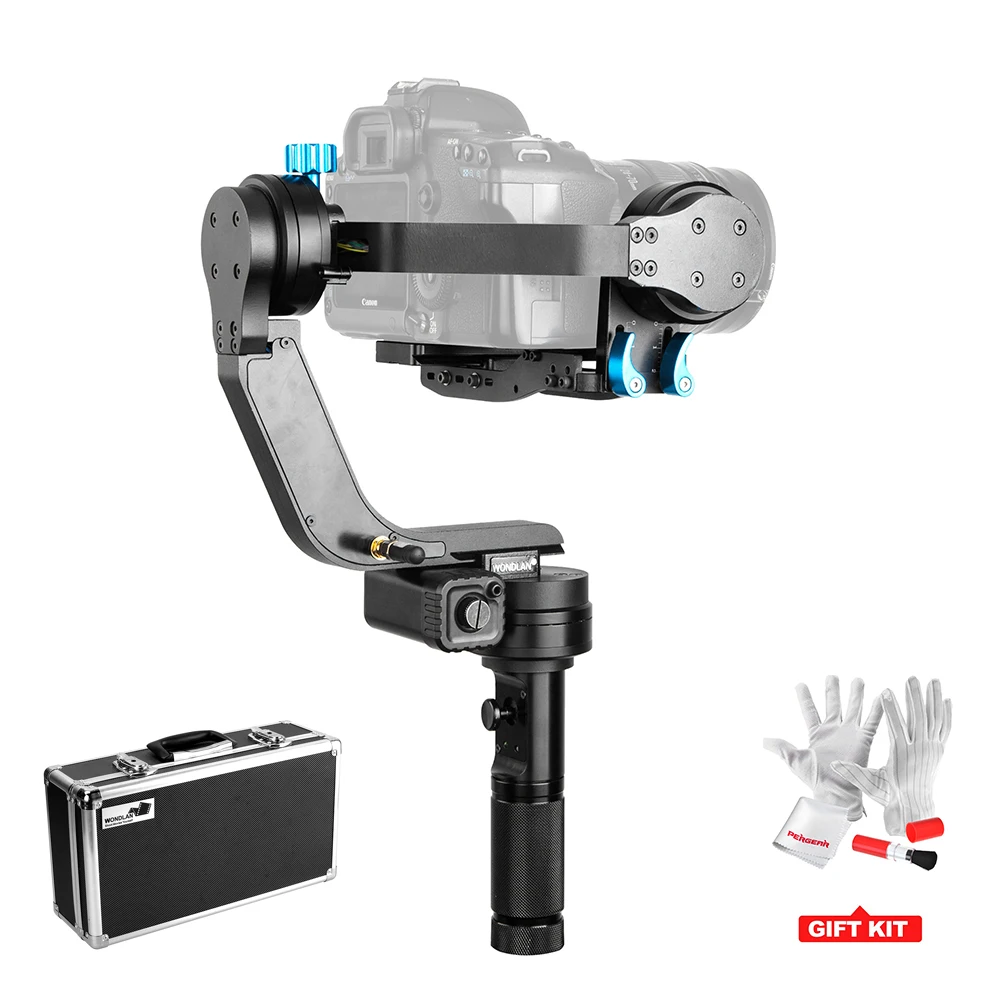 

Wondlan Skywalker SK01 32-bit Controller 3-Axis Gimbal Stabilizer for DSLR Canon Cameras load 2KG VS Zhiyun Crane Nebula 4000