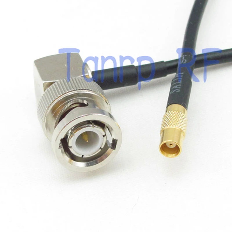 

6in MCX female jack to BNC male right angle 90 degree RF connector adapter 15CM Pigtail coaxial jumper RG174 extension cable
