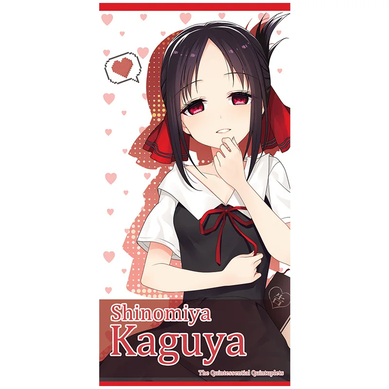 Shinomiya Kaguya waifu японское аниме полотенце банное полотенце украшение подарок индивидуальный собственный - Цвет: Черный