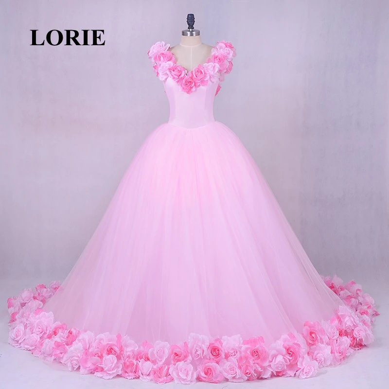 rose wedding gown