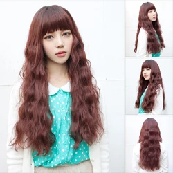 

Curly Corn Perm Fluffy Body Wave Wig  Long Synthetic Hair Wig   Hot New Female Face Hot Corn Silk Hair Wig Free Shipping