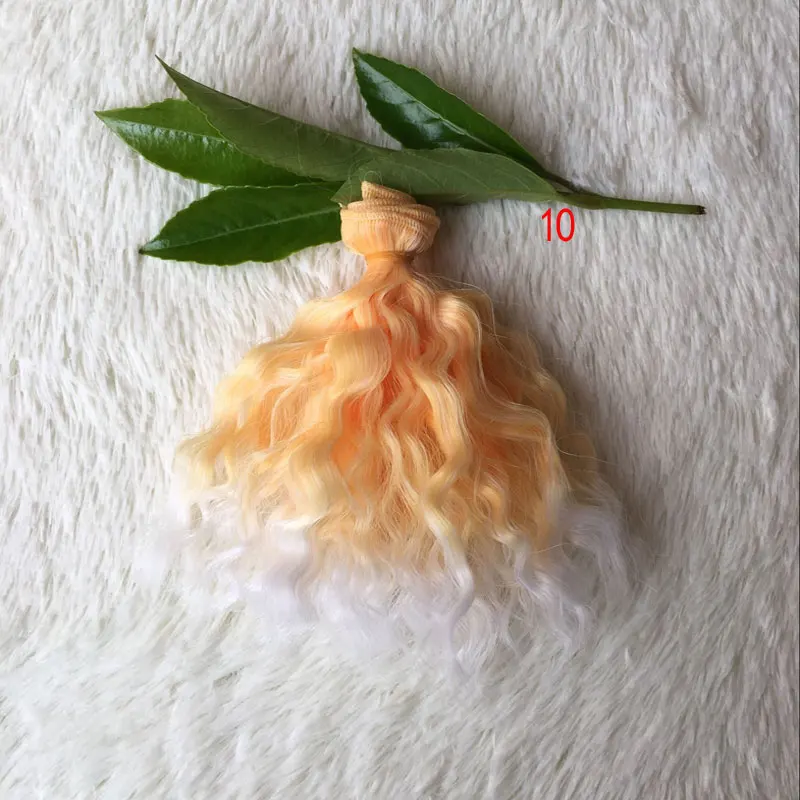 1 шт. кукольные парики 15*100 см натуральный цвет вьющиеся кукольные волосы для BJD SD русская одежда ручной работы кукольные парики