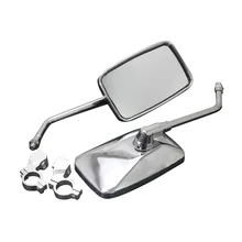 Cycling Rectangle Mirror Reflector Handlebar And Eearview Mirror Bicycle Parts Bike Bicycle Rear View Mirror Classic 2pcs sliver