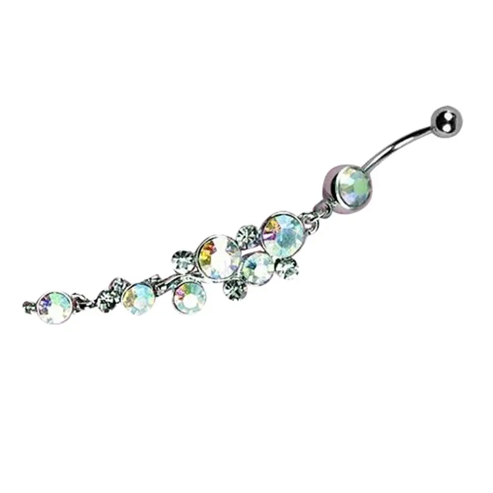 Sexy Women Rhinestone Bar Barbell Belly Button Navel Ring Body Piercing Jewelry new |