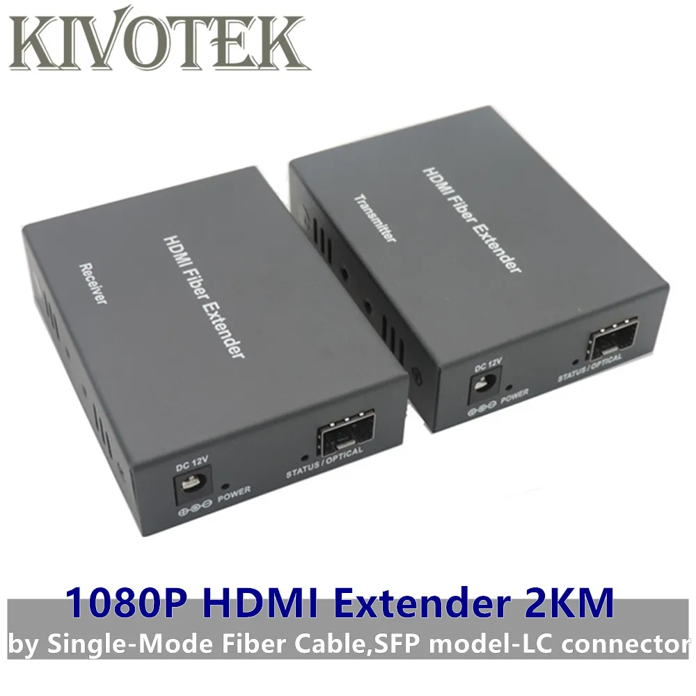 

1080p HDMI Extender Transceiver Adapter Split Extension HD Video Sender/Receiver 2km by Fiber Cable,SFP Connector Free Shipping