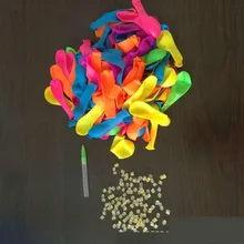 100bag/lot(1bag=111pcs balloons+111pcs rubbers+1 tool) Bunch Balloons Magic water balloon of refill bags balloons+ Seals o-rings
